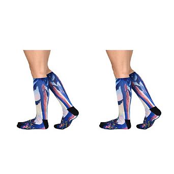 Sierra Socks Morning Hike Pattern Coolmax Socks, Nature Collection For Men & Women Knee High Socks