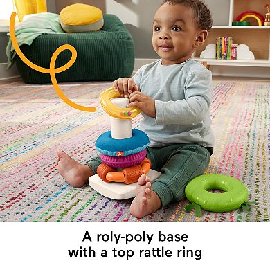 Fisher-Price Rock-A-Stack Roly-Poly Sensory Stacking Toy