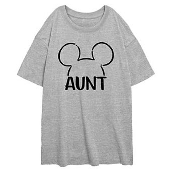Disney's Mickey Mouse Aunt Ears Women's Oversized Graphic Tee
