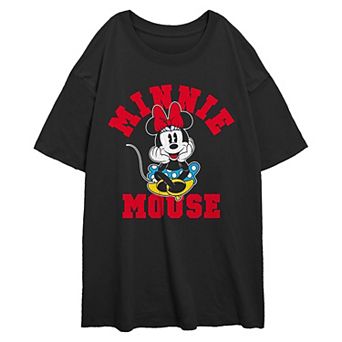 Disney's Minnie Mouse Sitting Juniors' Oversized Graphic Tee