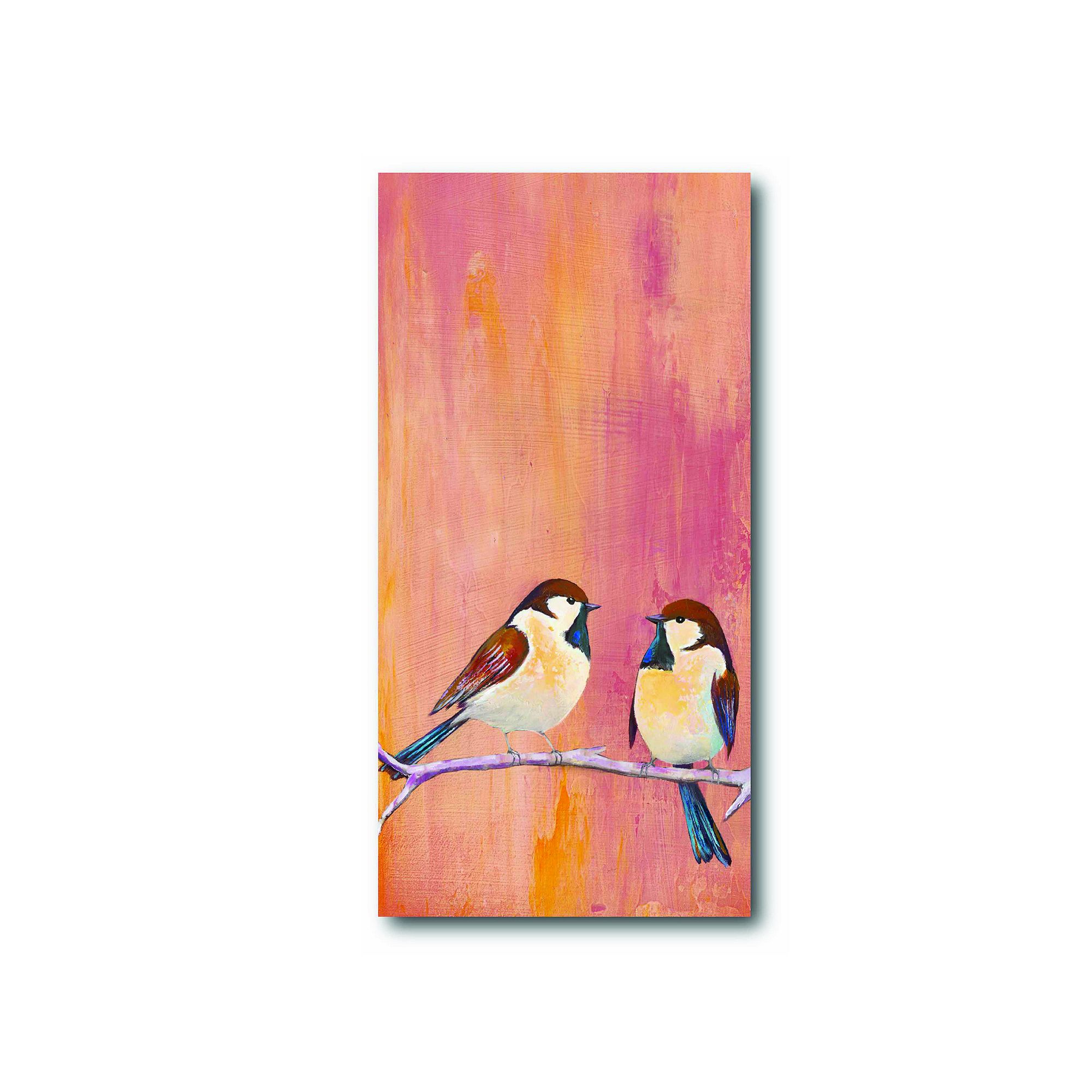 COURTSIDE MARKET Peach Perch II Canvas Wall Art, Multi