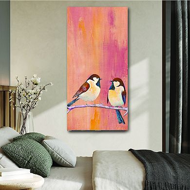 COURTSIDE MARKET Peach Perch II Canvas Wall Art