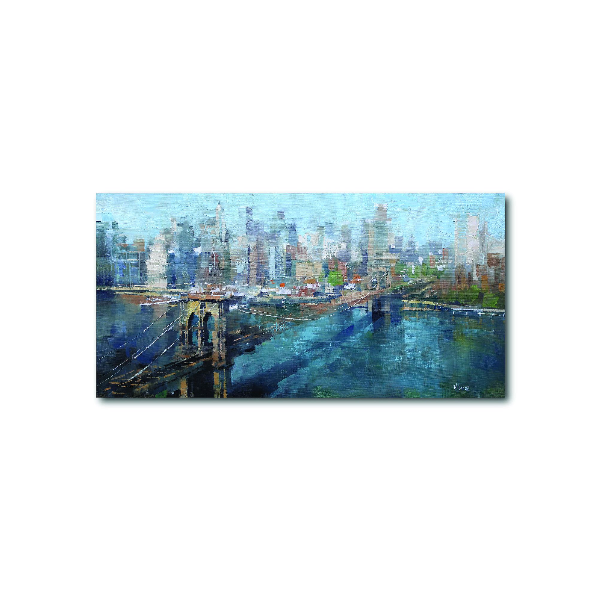 COURTSIDE MARKET Brooklyn Bridge Canvas Wall Art, Multi