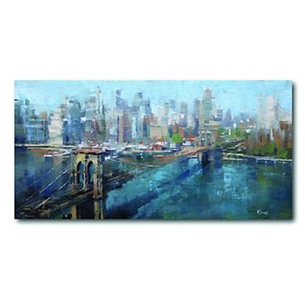 COURTSIDE MARKET Brooklyn Bridge Canvas Wall Art