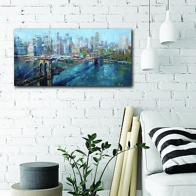 COURTSIDE MARKET Brooklyn Bridge Canvas Wall Art