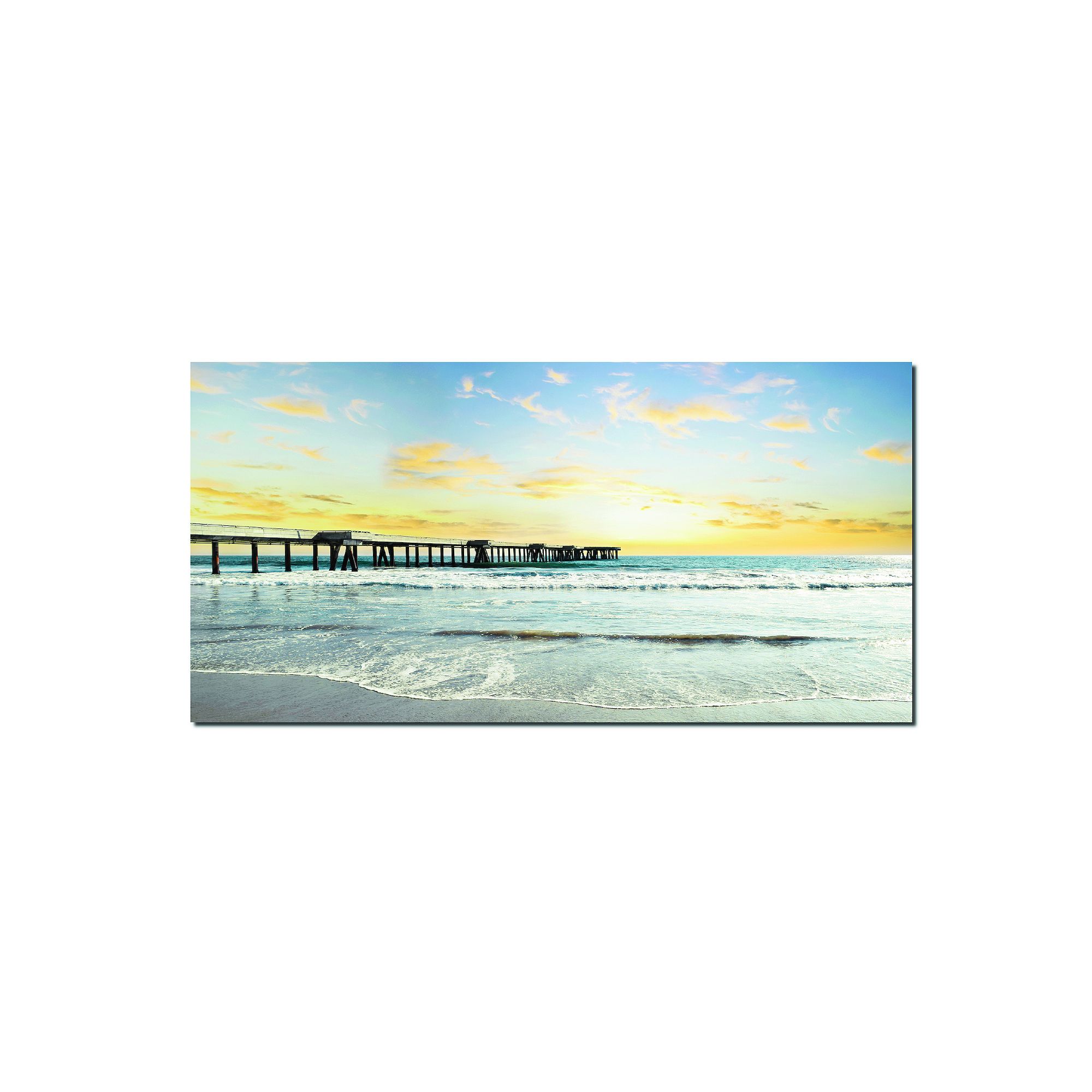 COURTSIDE MARKET Sunrise At The Peer Canvas Wall Art, Multi