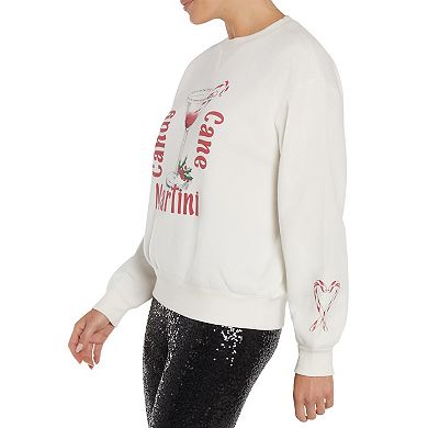 Women's Wildfox Candy Cane Martini Crewneck Sweatshirt