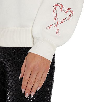 Women's Wildfox Candy Cane Martini Crewneck Sweatshirt