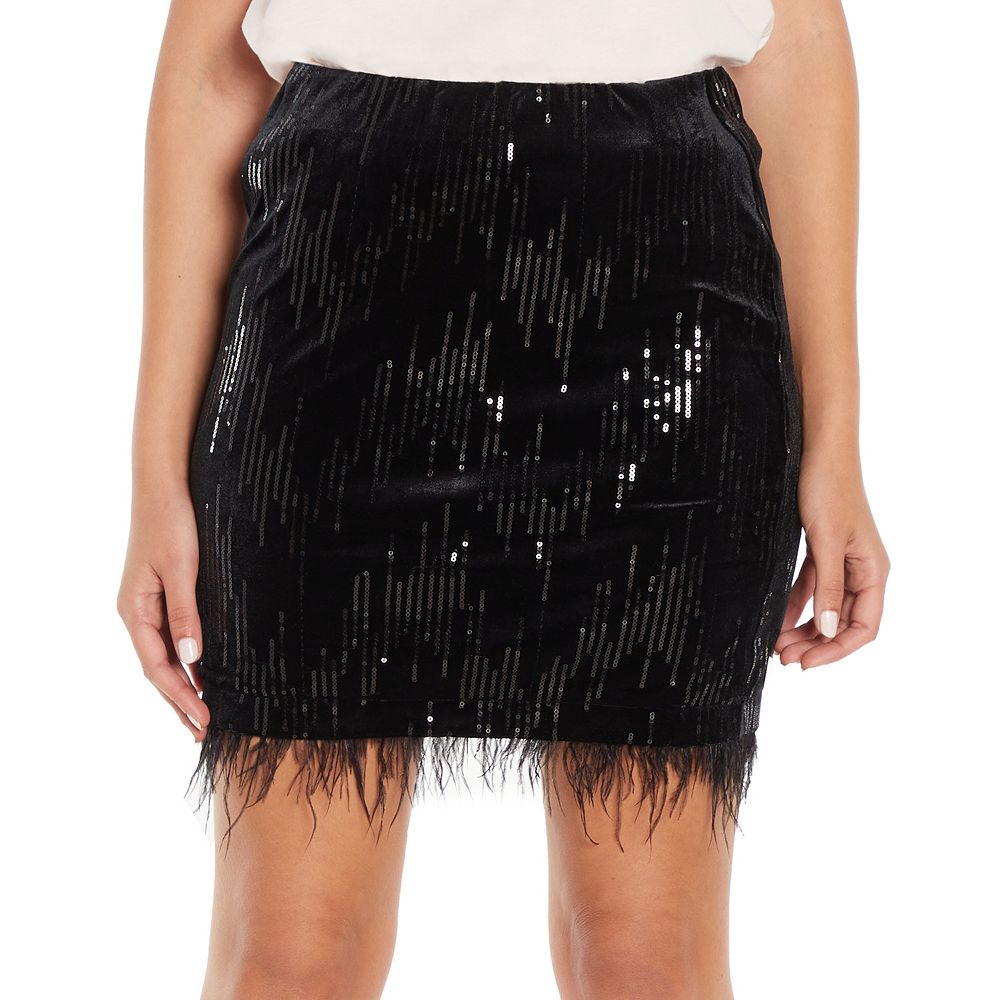 KEEP IT CREATIVE SEQUIN MINI SKIRT main image 1
