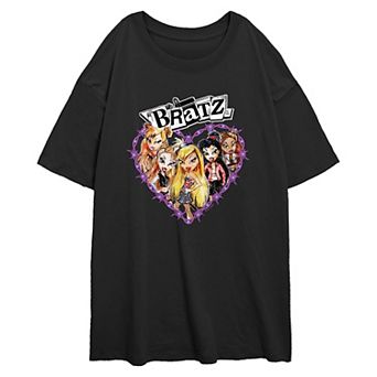 Juniors' Bratz Celebrate Love Oversized Graphic Tee