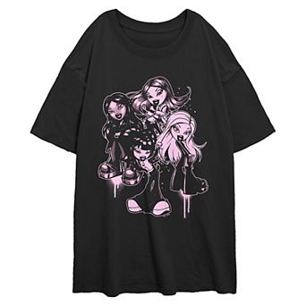 Juniors' Bratz Passion For Fashion Oversized Graphic Tee