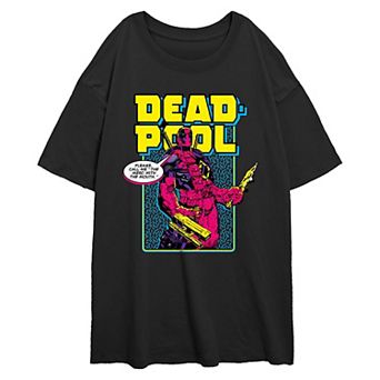 Juniors' Marvel Deadpool Please Call Me Oversized Graphic Tee
