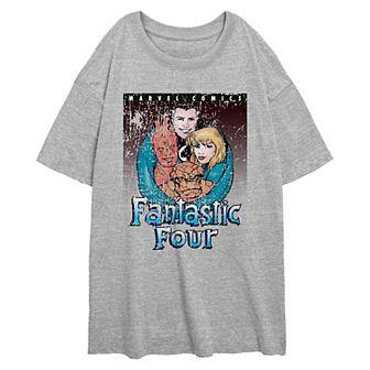 Juniors' Marvel Fantastic Four Big Hug Oversized Graphic Tee