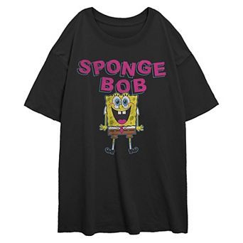 Juniors' Nickelodeon SpongeBob SquarePants Excited Oversized Graphic Tee