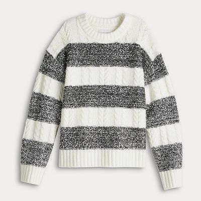 【in a row】[UNISEX] Four Season Stripe Knit Women's Fourth + Bay Silver Striped Sweater