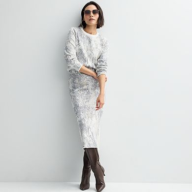 Women's Fourth + Bay Marbled Midi Sweater Skirt