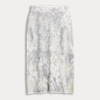 Women's Fourth + Bay Marbled Midi Sweater Skirt