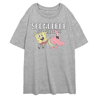 Juniors' Nickelodeon SpongeBob SquarePants Happy Dance With Patrick Oversized Graphic Tee