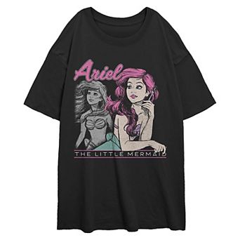 Disney's The Little Mermaid Ariel 90s Style Juniors' Oversized Graphic Tee
