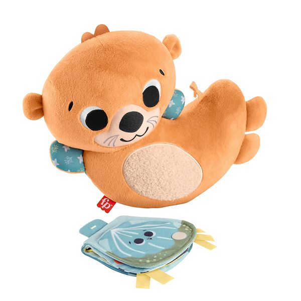 Fisher-Price 2-in-1 Rockin’ Tummy Time Otter Plush Sensory Toy - Multi