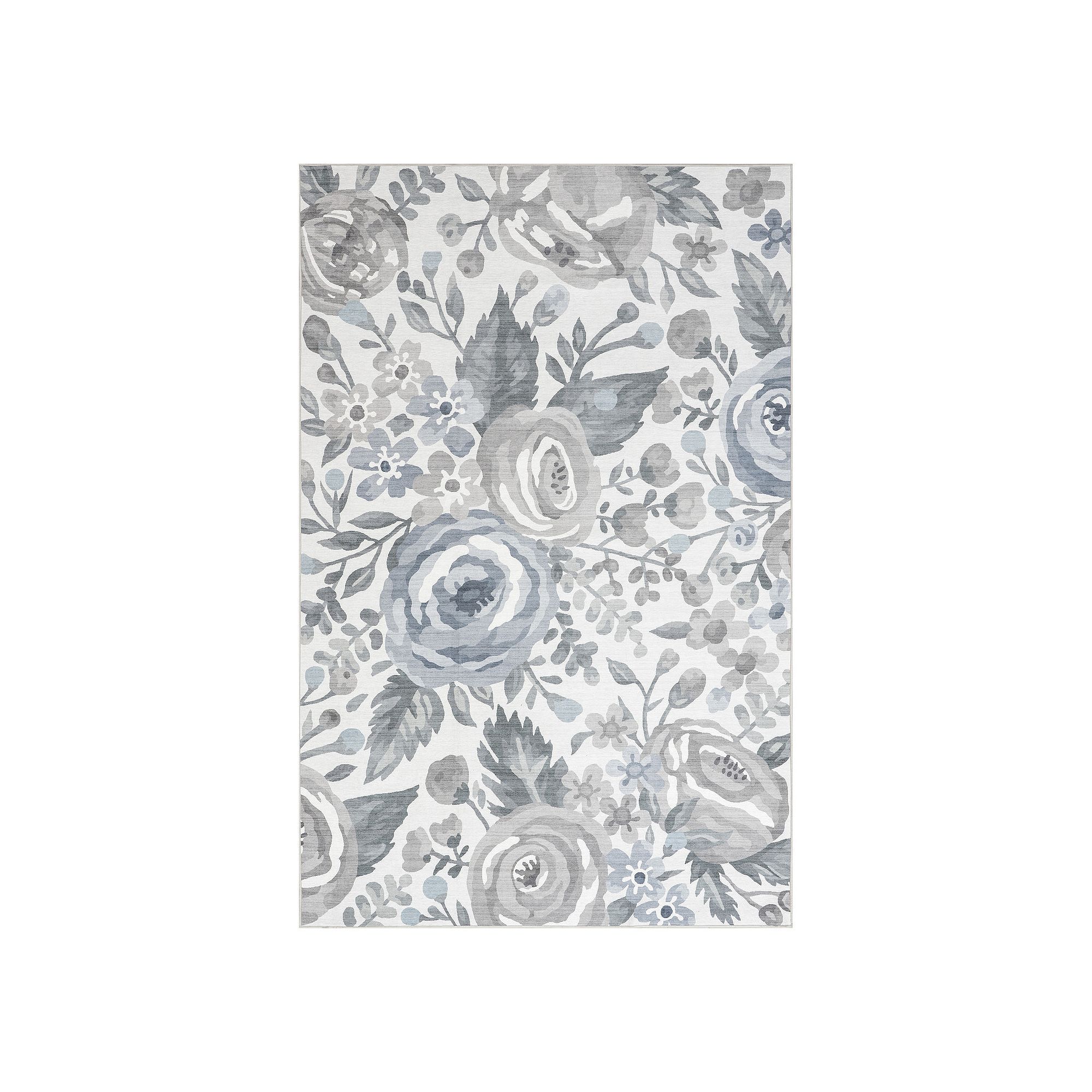 nuLOOM Tiffani Floral Area Rug, Light Gray