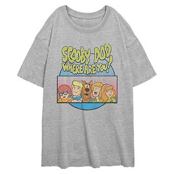 Juniors' Scooby-Doo Where Are You Oversized Graphic Tee