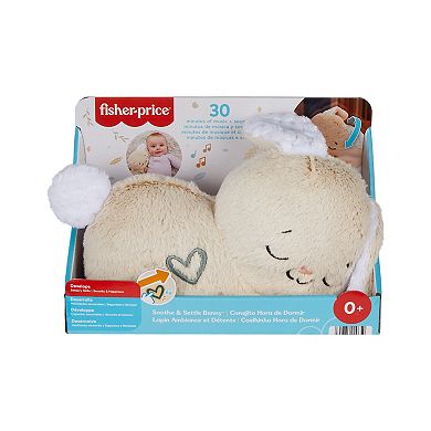 Fisher-Price Soothe & Settle Bunny Plush Portable Sound Machine Baby Toy