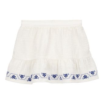Toddler Girls' Carter's Floral Embroidered Gauze Skort