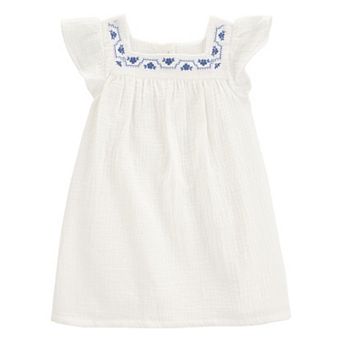 Toddler Girls' Carter's Solid Flutter-Sleeve Dress