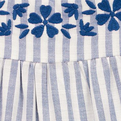 Toddler Girls' Carter's Striped Flutter Sleeve Romper