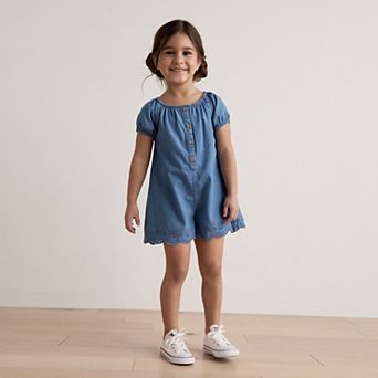 Toddler Girls' Carter's Button-Front Chambray Romper