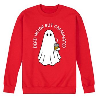 Men's Dead Inside Caffeinated Ghost Fleece Sweatshirt