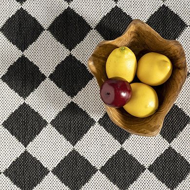 nuLOOM Myka Checkered Indoor / Outdoor Area Rug