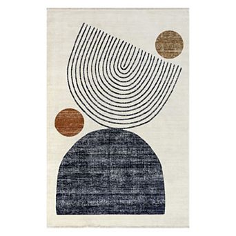 nuLOOM Bevin Abstract Sky Fringe Area Rug