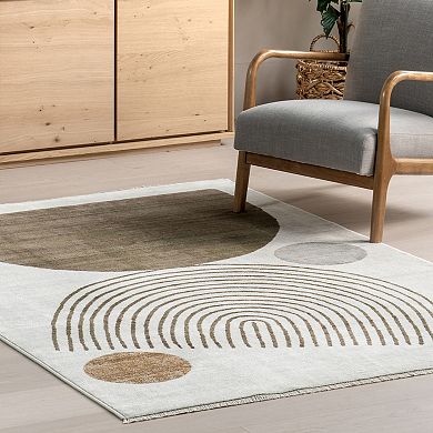 nuLOOM Bevin Abstract Sky Fringe Area Rug