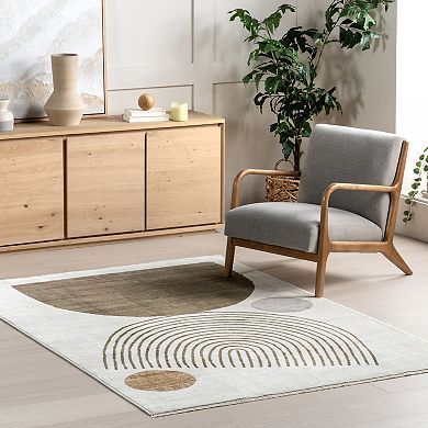 nuLOOM Bevin Abstract Sky Fringe Area Rug