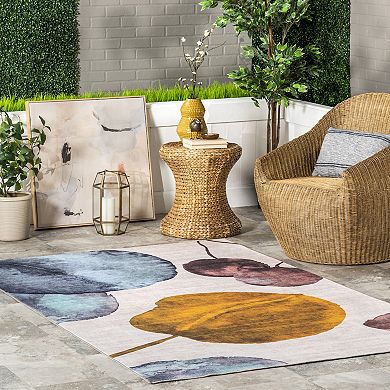 nuLOOM Kristy Leaves Indoor / Outdoor Area Rug