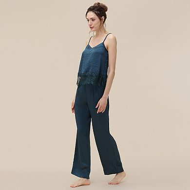 Women's Adyson Parker Satin Wide Leg Pajama Pants