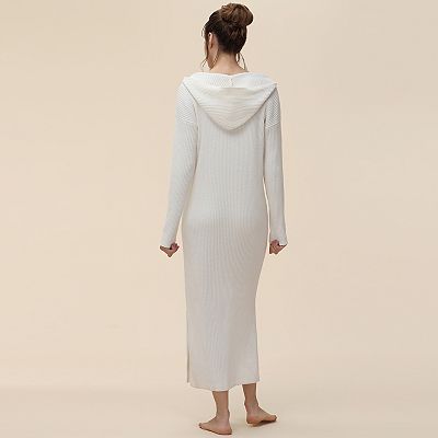 Lumignon ルミニョン LL hooded long dress S Lumignon ルミニョン LL hooded long dress S Black Linen Maxi Dress