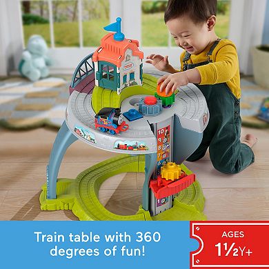 Fisher-Price Thomas & Friends My First Train Table Toddler Toy with Track & Fine Motor Activities