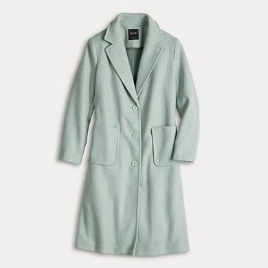 Petite Simply Vera Vera Wang Brushed Melton Coat