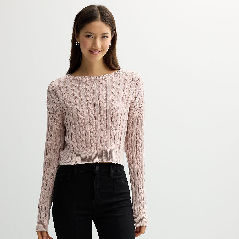 Moon River Destroyed Cable Sweater Size XS main image 1