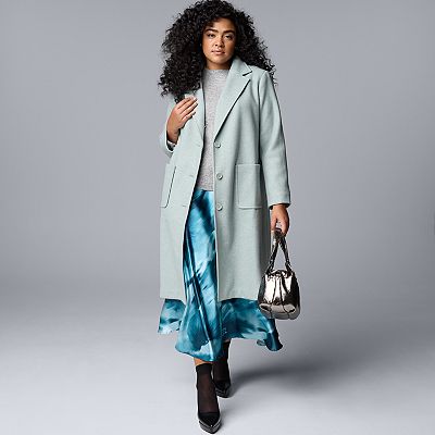 Plus Size Simply Vera Vera Wang Brushed Melton Coat Plus Size Simply Vera Vera Wang Brushed Melton Coat