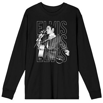 Men's Sun Records Elvis Repeat Long Sleeve Graphic Tee