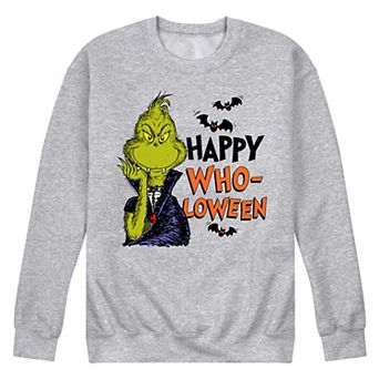 Men's Dr. Seuss Grinch Happy Who-Loween Fleece Sweatshirt