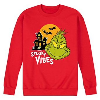 Men's Dr. Seuss Grinch Spooky Vibes Fleece Sweatshirt