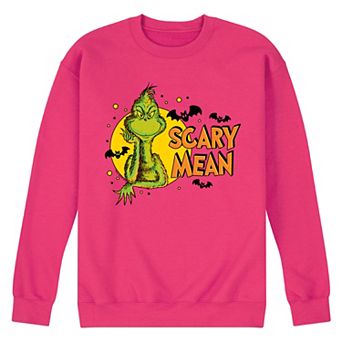 Men's Dr. Seuss Grinch Scary Mean Fleece Sweatshirt