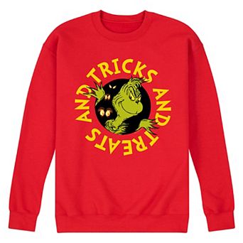 Men's Dr. Seuss Grinch Tricks And Treats Fleece Sweatshirt