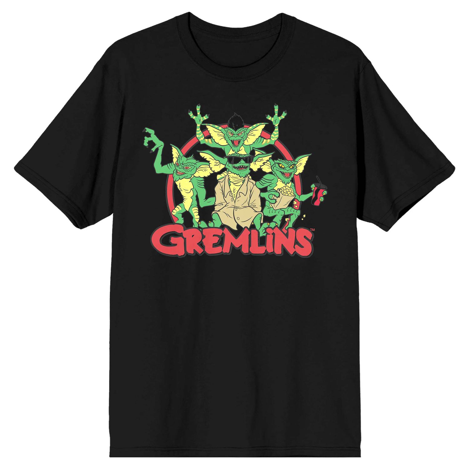 Gremlins Officially Licensed 3/4 Sleeve Baseball Tee – Group Graphic, White & Black (Medium) - View #5
