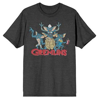 Men's Gremlins Group Character Art Short Sleeve Graphic Tee